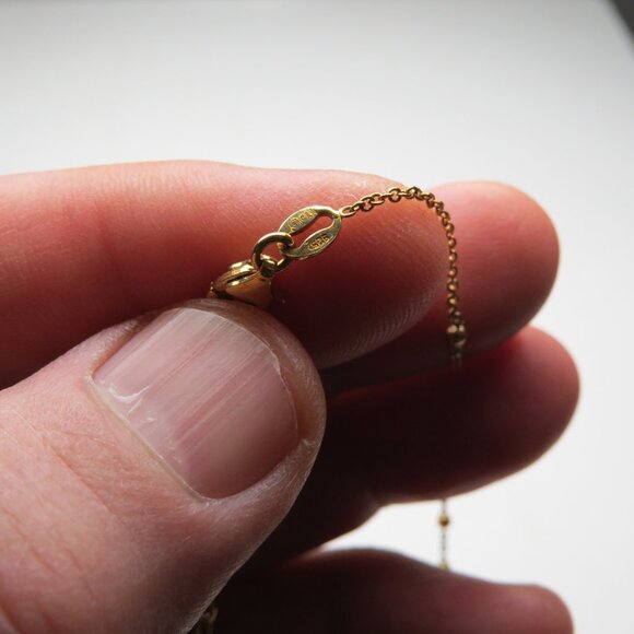 18k *925 Sterling Silver Charm Necklace - Picture 6 of 6